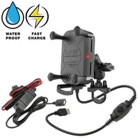 RAM-B-149Z-A-UN12W-V7M-1:RAM-B-149Z-A-UN12W-V7M-1_1:RAM® Tough-Charge™ 15W Waterproof Wireless Charging Motorcycle Mount